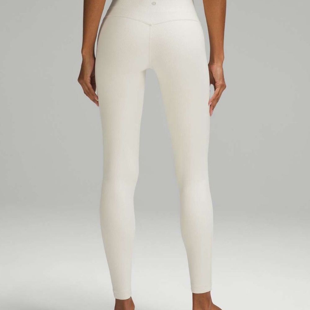 Lululemon Align Shine Ribbed 25” Bone Size 4